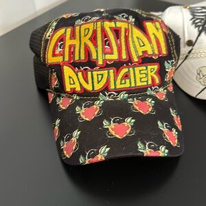 Christian Audigier snap back hat.